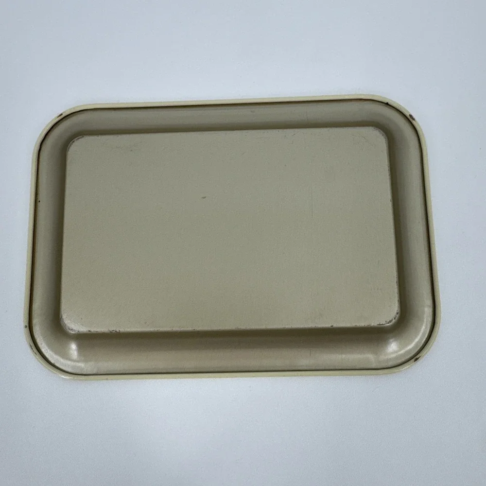Metal Tip Trays Colonial Cottagecore‎ Snack Display Set Of 8 Vintage Yellow Gold